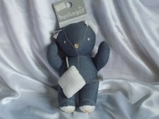 Doudou ours gris tissu