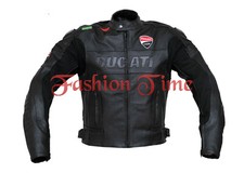 Ducati Hommes Moto Courses Armure Protecteur Sport Cuir Réplique Motard Veste