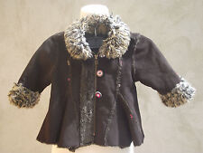 ° CATIMINI °- Manteau marron, fausse fourrure Taille 6 mois