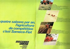 Publicité Advertising 067  1970  Someca Fiat  (2pages)  tracteurs machines agric