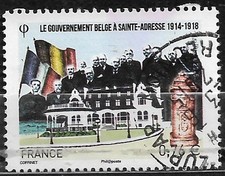 FRANCE oblitéré 2015 Gouvernement belge à Sainte-Adresse Bâtiment Y&T N° 4933