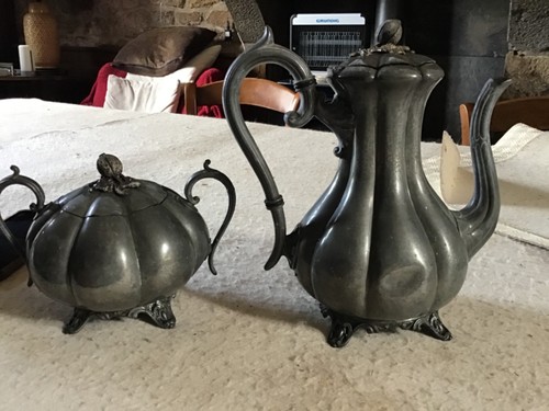 Cafetiere sucrier 1900 en - et,