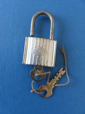 CADENAS ANCIEN avec ses 2 CLEFS / FABRICATION SOS / BREVETE SGDG / ORIGINAL