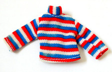 VETEMENTS BARBIE MATTEL ACCESSOIRES VINTAGE TENUE HABIT POUPEE PULL ENFANT RAYE