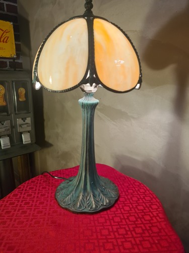 Lampe acier patiné - lampe,