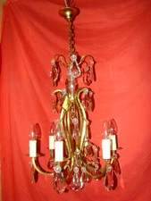 lustre laiton et cristal type