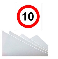 Limite De Vitesse 10, Panneau En Vinyle Découpé Sur Glasspack 1 Mm D'Épaisseur