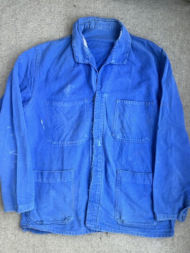 Ancienne veste bourgeron bleu - bourgeron,