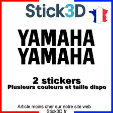 Lot de 2 Stickers Yamaha  Moto VTT Vélo Auto Quad,  Couleurs au choix