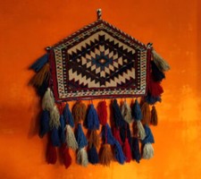 Ancien tapis mural asiatique