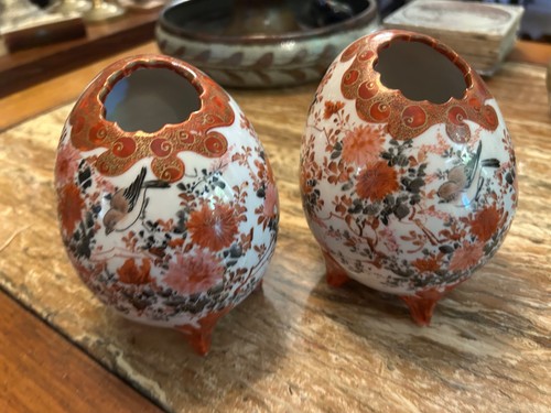 Vases porcelaine kutani - 2,