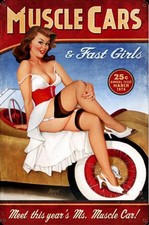 PLAQUE DECORATIVE SEXY PIN UP