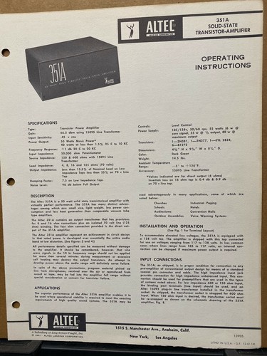 Operating instruction manual - instruction,