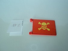 PLAYMOBIL vintage bateau pirates drapeau rouge mât avant set 3550 de 1978 #2