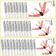 VEVOR Kit de Ramonage Kit de Nettoyage pour Poêle à Pellet en Nylon Blanc 30 mm