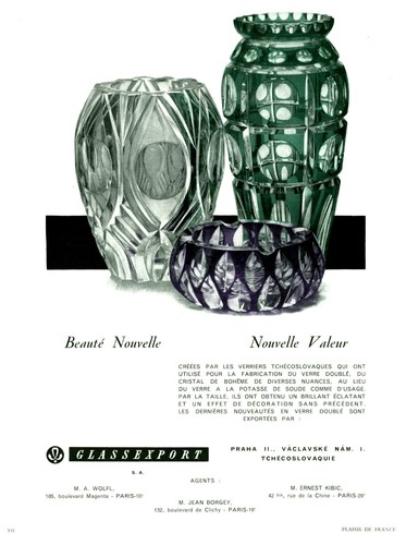 Publicité ancienne cristal - , de