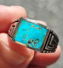 Bague turquoise homme - bague,