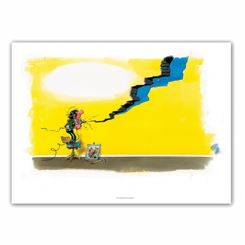 Poster affiche offset - , gaston