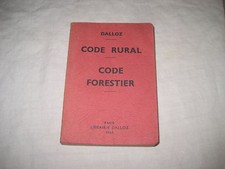 Livre CODE RURAL CODE FORESTIER de 1960  Dalloz