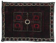 Tapis Carré Afghan Poshti 70x70 Fait Main Rouge 2