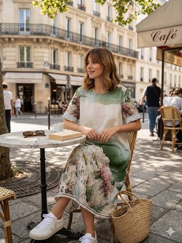Magnifique robe lin - robe, en