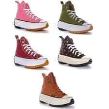 Converse A08113C Run Star Hike Plateforme Femme En Noir Rouge UK 3 - 8
