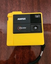 Appareil Photo Vintage ASAFLEX Discolor Disc Jaune & Noir Années 80 Hong Kong