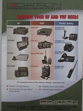 10/2006 PUB DATRON COMMUNICATIONS HF VHF PRC TACTICAL RADIOS ORIGINAL AD