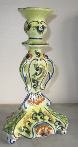 Bougeoir faience décor - ,