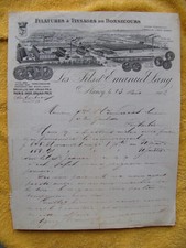1902 lettre en-tête NANCY Filatures et tissages de Bonsecours Emanuel Lang