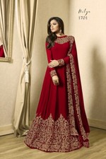 Robe Mariage Anarkali Rouge