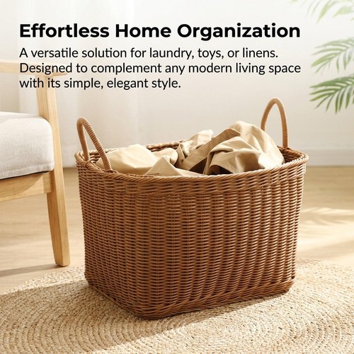 Panier linge tissé - panier, à