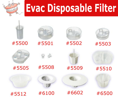 Dental evacuation trap - evacuation, filters