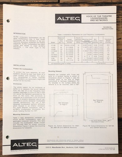 Altec vott 411 604 - vott, 411-8a