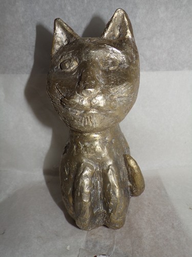 Sculpture chat bronze - sculpture, en