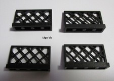 Lego 3185 x4 Barrière Fence 1x4x2 Black Noir city house 4956 4496 6081 MOC -A11