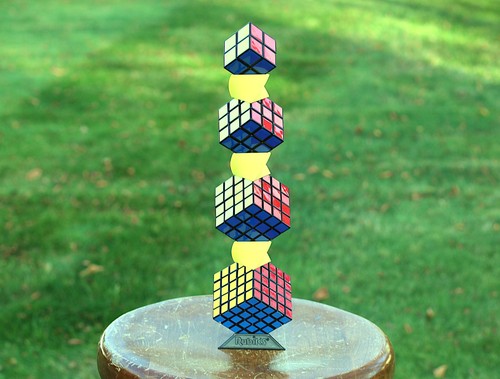 Puzzle cube stacker stand - puzzle, stacker/stand