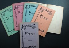   LOT CR8  5 CARNETS  ANCIENS  ETAT NEUF  ECOLE SCOLAIRE  OLD NOTEBOOK années 30