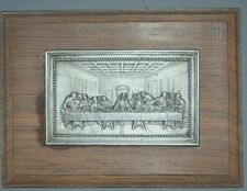 Bas Relief Signé  TSCHUDIN sur Plaque de Bois avec trépied "les 12 Apôtres"