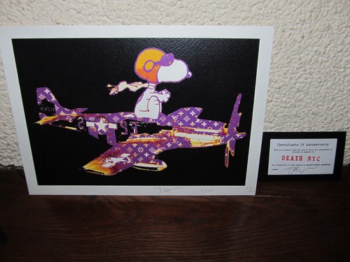 Snoopy serigraphie pop art - serigraphie,