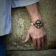 Gros Bracelet Réglable Doré