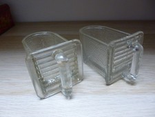 Lot de 2 petits  tiroirs à épices en verre HEYE Schauenstein      ancien meuble