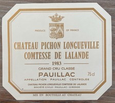 étiquette château pichon - Étiquette,