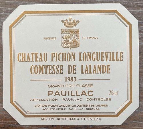 étiquette château pichon - Étiquette,