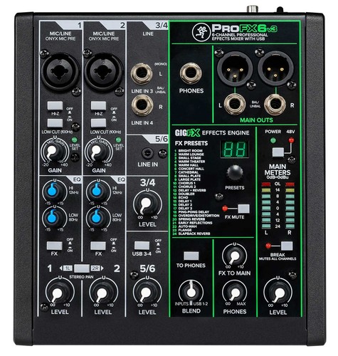 Mackie profx6v3 channel - mackie,
