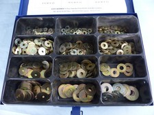 BERNER coffret en métal , assortiment de 864 rondelles tolier  bichromatées