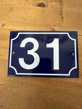 (v138)  PLAQUE EMAILLEE EMAIL NUMERO DE RUE  N° 31