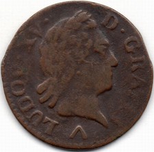 LOUIS XV - liard à la vieille tête 1770 Lille