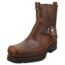 New Rock Neobiker M-7605-s20 Marron Foncé Bottes Plate-forme - 42 EU