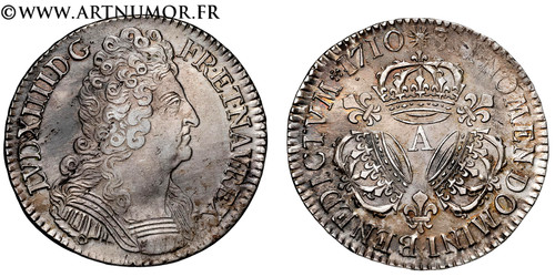 Louis xiv demi écu aux - demi,